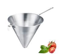 Westmark Tamis pointu Chinois Pro - passoire fine avec perforations sur tout le pourtour - passoire en acier inoxydable - parfait pour les bouillons, crèmes et sauces - argent, Ø 23 cm