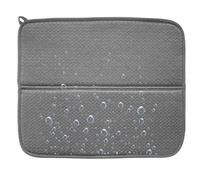 Westmark Tapis d'Égouttage - en Microfibre Très Absorbante en Lot de 2, pour une Vaisselle Propre sans Taches d'Eau, Pliable et Peu encombrant, Gris - 36 x 44 cm