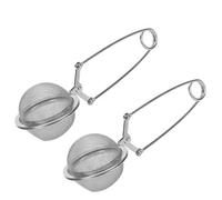 Westmark Teatime 153322e3 Lot de 2 passoires pliantes, Ø 5 cm, longueur 16 cm, acier inoxydable, argenté
