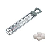 Westmark Thermomètre à Sucre, 1 Pièce - Aide aux Confitures et aux Fruits - Cadre en Acier Inoxydable avec Pince Ajustable, Tube en Verre Robuste - Inox Coloris Argent