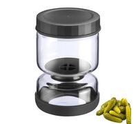 Westmark Verre égouttoir 1 pièce - Verre à égouttoir multifonctionnel pour kimchi et concombres à égoutter et à servir - Transparent-noir, 750 ml