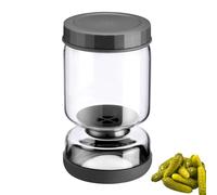 Westmark Verre égouttoir 1 pièce - Verre à égouttoir multifonctionnel pour kimchi et concombres à égoutter et à servir - Transparent-noir, 900 ml