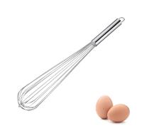 Westmark Whisk Pro - Fouet robuste en acier inoxydable pour œufs, pâte et sauces - Fouet pratique pour fouetter, remuer et mélanger - Argent, 48 cm
