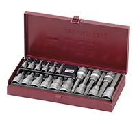 WGB Jeu de douilles 3910 1/4" et 1/2" six pans creux 18 pièces