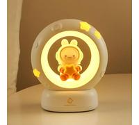 Wetry Veilleuse Bébé Rechargeable, Lapin | 3 Intensité Réglable, Lampe Chevet Enfant, Cadeau Fille