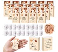 Wettarn Lot de 24 cadeaux de remerciement S'More Marshmallow avec mini coffret cadeau de Noël, cadeaux de remerciement, notes inspirantes pour collègues de bureau, collègues de travail