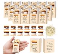 Wettarn Lot de 24 cadeaux de remerciement S'More Marshmallow avec mini coffret cadeau de Noël, cadeaux de remerciement, notes inspirantes pour collègues de bureau, collègues de travail