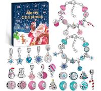 WEVOL Calendrier de l'Avent 2026 Enfant Fille, Calendrier de l'avent Bijoux 5-13 Ans, Noël Bracelet Fabrication Bijoux Enfants Fille Ado Cadeaux de Noël 5 6 7 8 9 10 11 12 13 Ans