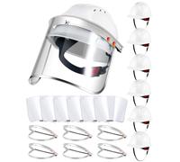 Weysat Lot de 6 protections faciales de sécurité avec casque rigide en polycarbonate blanc pour couper l'équipement de protection