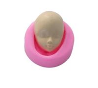 Wezalget Moule en silicone pour visage 3D, Moule en argile pour visage de bébé, moule 3D pour de fille de, Petit moule artisanal en sucre, argile, savon, résine, chocolat, pour l'artisanat