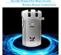 WF-018 Serrure sans fil à télécommande Sécurité Invisible Serrure intelligente sans clé pour porte d'entrée Métal Zinc Alloy avec 4 télécommandes Smart Home Villa Office Access Control Security System