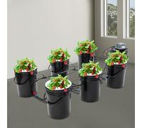 WFIETN Kit de culture en eau profonde, 7 pots de fleurs, culture hydroponique sans sol, système de culture hydroponique DWC avec seau de 20 l, pour jardins intérieurs, balcons, indice de protection