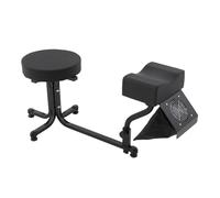 WFIETN Tabouret de pédicure 2 en 1 avec aspiration, 22 W, tabouret de pédicure creux, repose-pieds composé d'un tabouret et d'un repose-pieds, noir