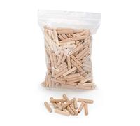 Wfix Cheville en Bois 400 pièces 8 mm x 40 mm - Goujon Bois de Hêtre Massif pour Fraise à Bois