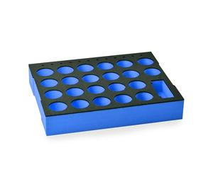 WFix L-BOXX 374 G Insert en silicone bleu avec insert en mousse XPE pour 22 cartouches et buses, rangement parfait, compatible ancienne version, fabriqué en Allemagne