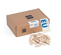 WFix lamelles d’assemblage | type Lamello 20 | 500 pièces | chevilles plates en bois de hêtre | Idéal pour fraiseuse bois/fraiseuse à lamelles