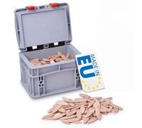 WFix Lamelles d'Assemblage Type Lamello 20 Taille 20 500 pièces Cheville Plates dans une Boîte de Rangement EUROboîte Biscuit Bois idéale pour Fraisage et Bicolage