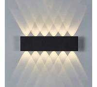 WFZRXFC Lampe de Patio Rectangle Noir Simple Moderne Applique Murale étanche IP65 extérieure Corps de Lampe en Aluminium moulé sous Pression givré Utilisé dans la Cour de l'allée de l'hôtel
