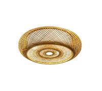 WFZRXFC Plafonnier encastré à LED en bambou tissé à la main de style japonais Plafonnier en matériau naturel de l'environnement Éclairage au plafond rond près du plafond Pour salon de thé, chambre, bu