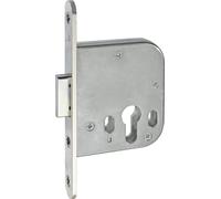 WG Serrure à pêne dormant à mortaiser WG 48 PZ, DM 60 mm, effet inox, 1 pce