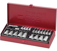 WGB Jeu de douilles 3940 1/4" Torx® 23 pièces dans un coffret en tôle d'acier
