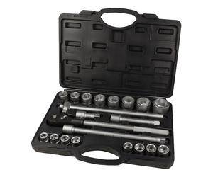 WGB Malette de clés à douille 3/4" - 21 pièces dans un coffret plastique