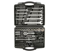 WGB Set de douilles 1/4+1/2" 82 pcs. dans un coffret plastique, BASIC