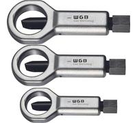WGB Werkzeug Jeu de 3 arrache-écrous comprenant 6-12, 13-22, 17-27 mm | Kit de presse-écrous chromé de WGB Werkzeug | Séparateur de rainure | 90020