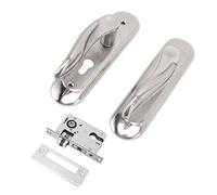 WGFOIP Ensemble de Poignée de Porte D'entrée en Acier Inoxydable, Ensemble de Serrure à Levier de Porte Durable avec Clés pour un Usage Domestique, 20 X 5,1 X 7,6 Cm