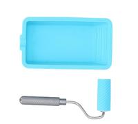 WGFOIP Jeu de Rouleaux à Peinture en Silicone avec Manche en Aluminium | Conception réutilisable, facile à nettoyer, adaptée au travail du bois, prise confortable, diverses applications