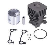 WGFOIP Kit Cylindre-piston pour Husqvarna 125 128 | Matériau en aluminium, durable et résistant à l\'usure, installation facile, haute compatibilité avec la tronçonneuse