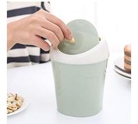 WGFOIP Mini Poubelle de Bureau avec Couvercle Pivotant pour une élimination Pratique des Déchets dans le Salon et le Bureau, Plastique Durable, Design Peu Encombrant, 1 unité (Vert)