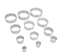 WGFOIP Moules à Biscuits Ronds en Acier Inoxydable, 12 Pièces, pour la Cuisson de Biscuits et de Gâteaux en Mousse, Coffret Cadeau Parfait