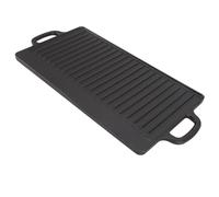 WGFOIP Plaque de Cuisson Réversible en Fonte, Double Face, Chauffe Rapide et Uniforme, Facile à Nettoyer, Idéale pour le Camping, les Réchauds à Gaz et à induction. (Grand)