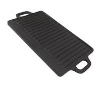 WGFOIP Plaque de Cuisson Réversible en Fonte, Double Face, Chauffe Rapide et Uniforme, Facile à Nettoyer, Idéale pour le Camping, les Réchauds à Gaz et à induction. (Petite taille)