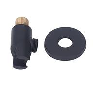 WGFOIP Support de Pomme de Douche Réglable, Support de Baguette en Cuivre pour Salle de Bain, Rond Noir, Design Durable et élégant