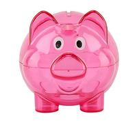 WGFOIP Tirelire Cochon Couleur Créative Mignonne, Jouet pour Enfants, Cadeau d'anniversaire, Matériau en Résine Plastique Transparent 10x8x7cm (Petite Rose Rouge)