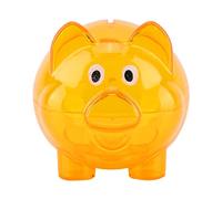 WGFOIP Tirelire Cochon Couleur Créative Mignonne, Jouet pour Enfants, Cadeau d'anniversaire, Matériau en Résine Plastique Transparent 10x8x7cm (Petite Orange)