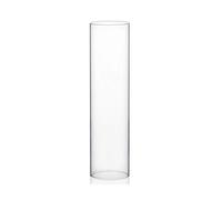 WGVI Hurricane Bougeoir cylindrique en verre transparent 10,2 cm de large 10,2 cm de hauteur 40,6 cm