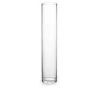 WGVI WGV Grand Vase cylindrique, 7,6 x 40,6 cm (l x H), Vase en Verre Transparent Fin et étroit pour fête de Mariage, centres de Table, décoration de Maison, Bureau, 1 pièce