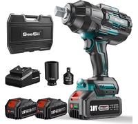 WH1600P - Visseuse à chocs sans fil - Couple élevé de 1600 Nm - Batterie incluse - Moteur sans balais - 35 000 tr/min - Adaptateur 1,9 cm à 1,27 cm