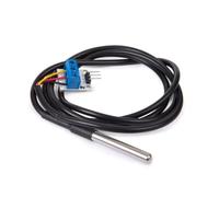Whadda Capteur de température, plage de température -55°C à 125°C, 9-12 bits, compatible avec Arduino, avec adaptateur, noir