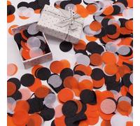 Whakano Confettis ronds multicolores - 2,5 cm - 50 g - En papier - Décoration à disperser - Pour anniversaire, carnaval, Noël, baptême, Nouvel An - Accessoire de fête - Orange