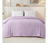 Whale Flotilla Plaid Polaire Couverture pour Canapé 150x200 cm Lilas | Jeté de Canapé en Jacquard Gaufré, Couverture Décorative pour Fauteuil et Lit, Légère, Douce et Moelleuse, Toutes Saisons