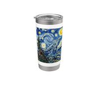 Whale Starry Night Van Gogh Peinture artistique Gobelet isotherme en acier inoxydable double paroi