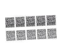 WHAMVOX 10 feuilles Autocollants Lettres Chiffres Adhésifs Pouce Vinyle Étanche Étiquettes Auto-adhésives pour Boîte Aux Lettres Décoration Éducative et