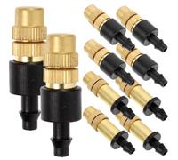 WHAMVOX 10pièces Buse de Brumisation Cuivre pour Irrigation de Jardin Buse Atomiseur Courte Anti-obstruction Connecteur Pulvérisateur pour Système de Refroidissement Extérieur