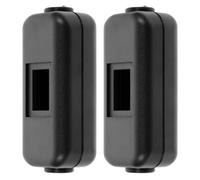 WHAMVOX 2 Pièces Coque de Lampe Électrique, Boîtier de Lampe à Piles Étanche Ip65 Noir en Abs, Fer et Caoutchouc, Anneau Étanche, Boucle de Ligne et Vis de Montage, pour Hôtels et Maisons