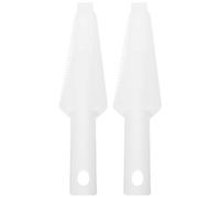 WHAMVOX 2 Pièces Raclette de Nettoyage Multifonctionnelle en Plastique Blanc Auto-essorage, Accessoires pour Balai Portable, Nettoyage Plupart des Surfaces