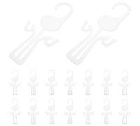 WHAMVOX 20 Pièces Crochets à Chaussures en PP Blanc, pour et Sandales | Installation sans Outils, Usage Mural ou Supermarché, Design Polyvalent